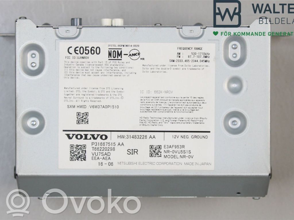 Volvo XC90 Panel / Radioodtwarzacz CD/DVD/GPS 
