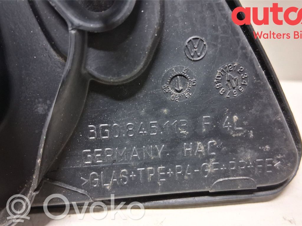 Volkswagen PASSAT B8 Vetro del deflettore della portiera anteriore - quattro porte