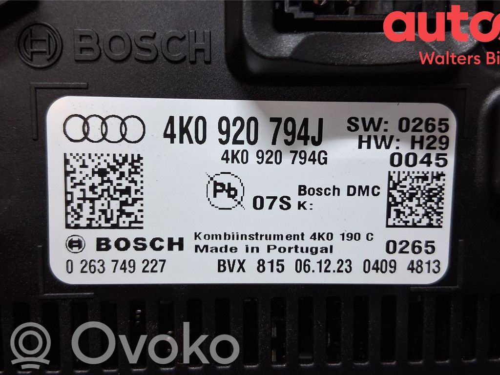 Audi e-tron Nopeusmittari (mittaristo)