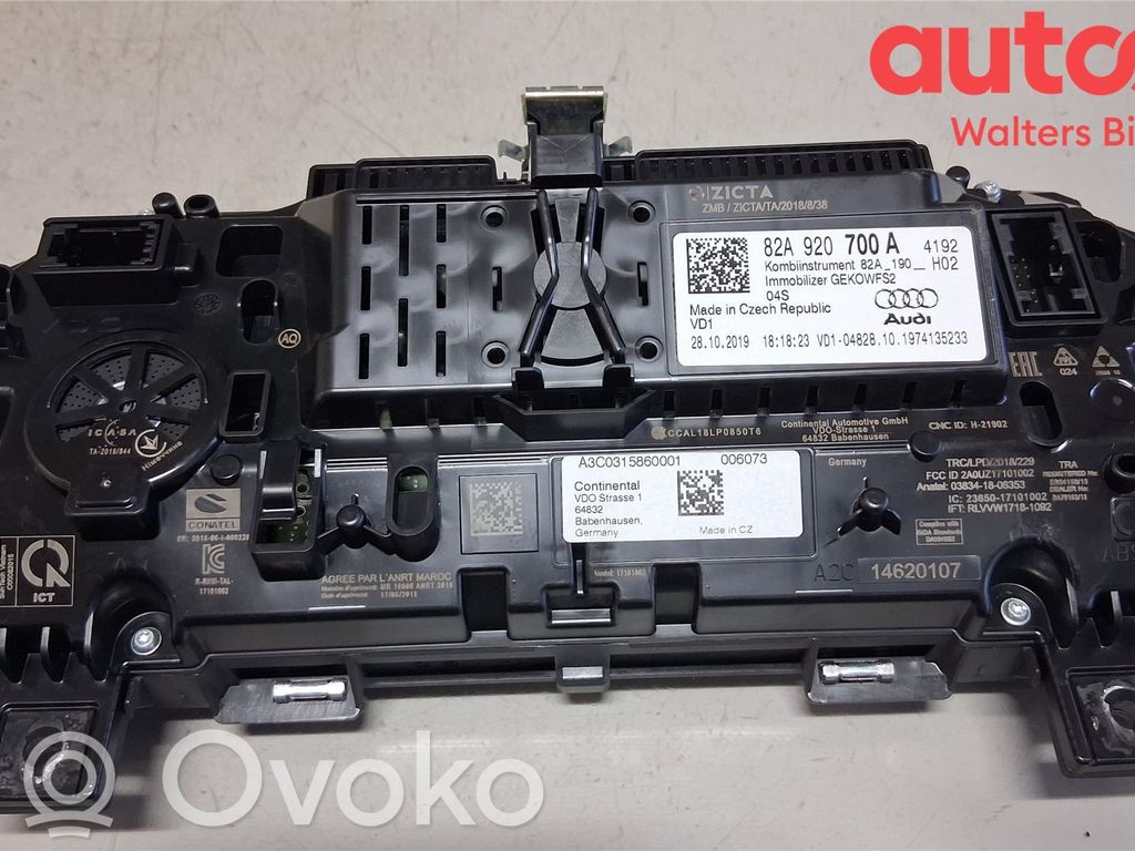 Audi A1 Nopeusmittari (mittaristo) 