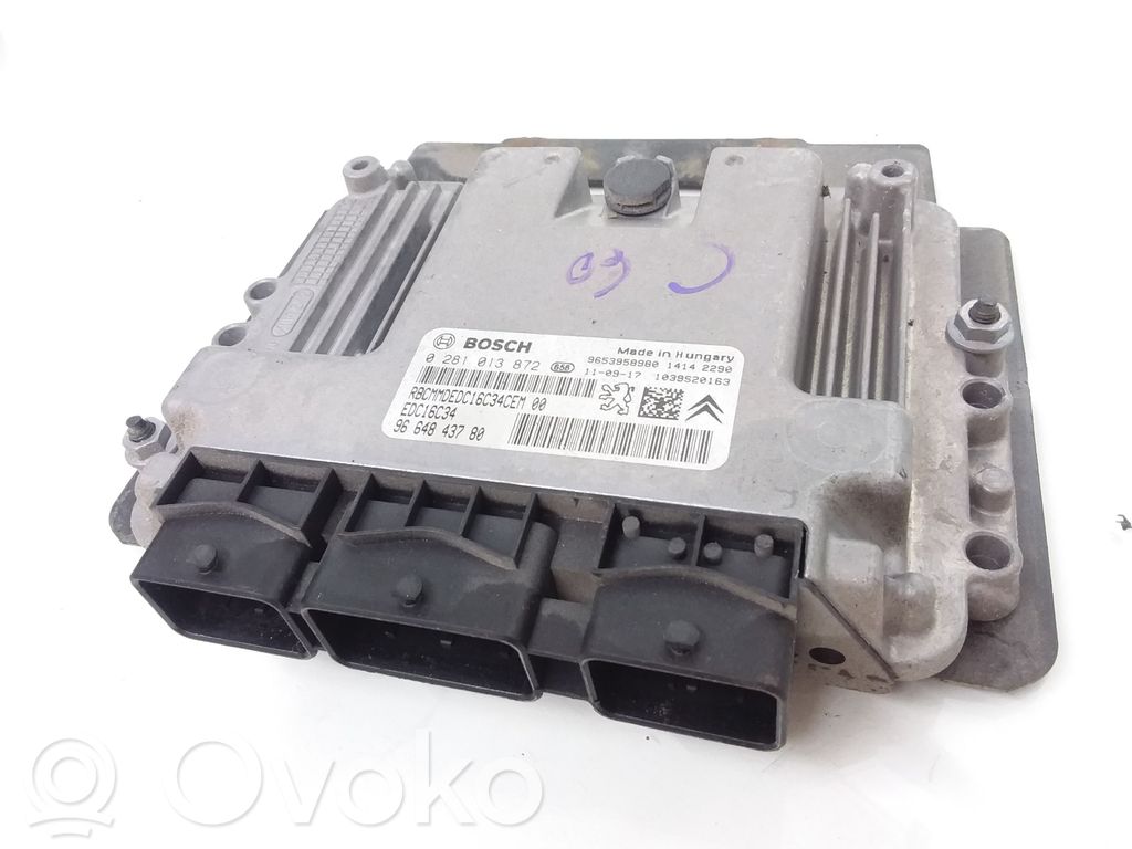 Unidad de control/módulo del motor   9664843780,0281013872,9653958980