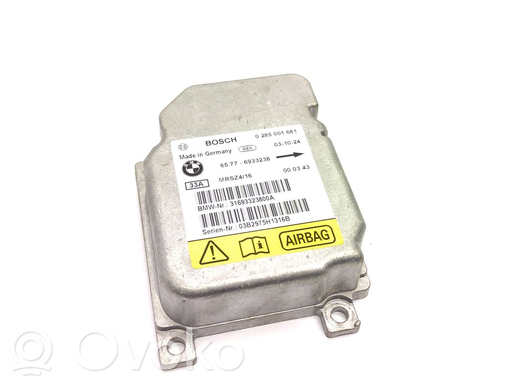 Airbag control unit/module   65776933238,0285001681,31693323800A