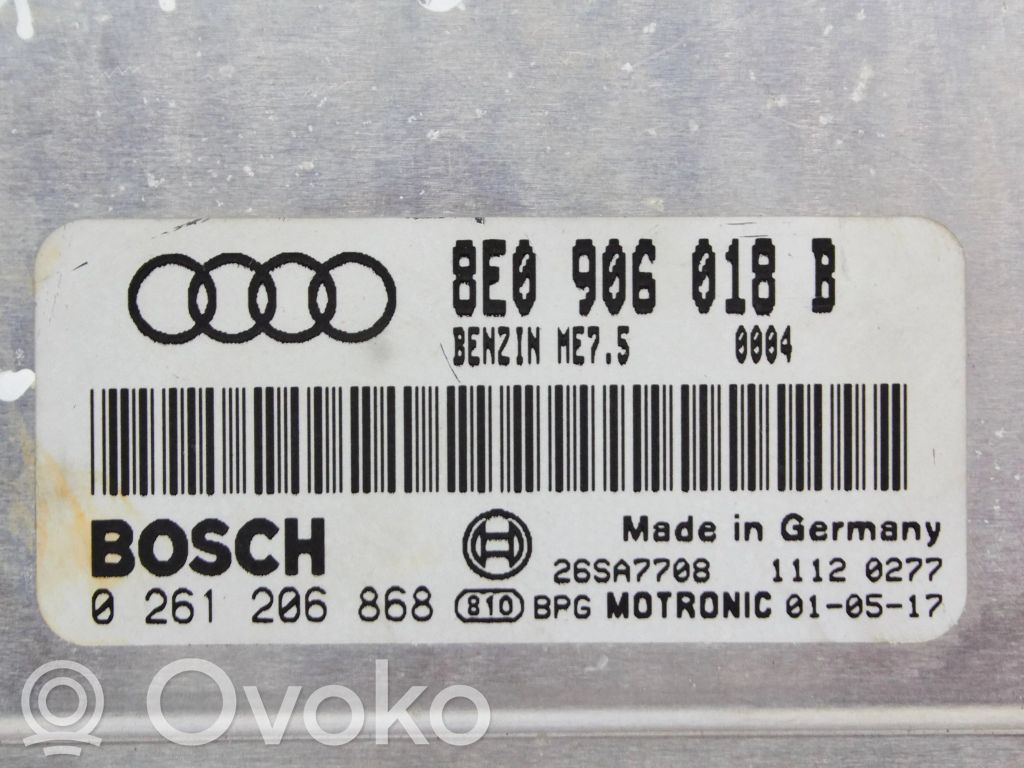 Audi A4 S4 B6 8E 8H Engine control unit/module ECU 