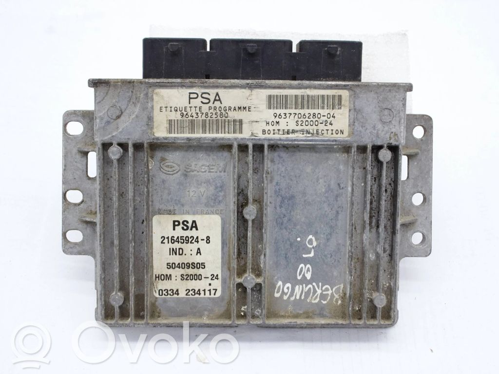 Peugeot Partner Engine control unit/module 