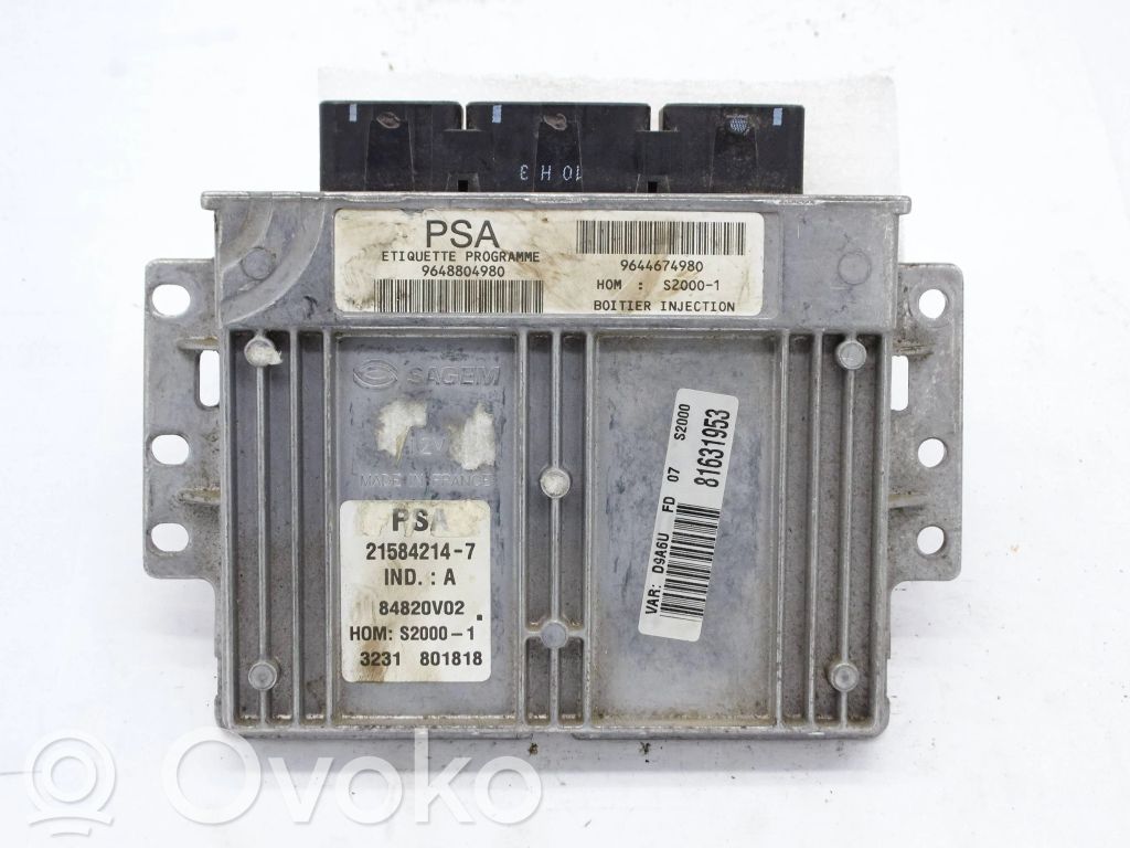 Engine control unit/module   9648804980,9644674980