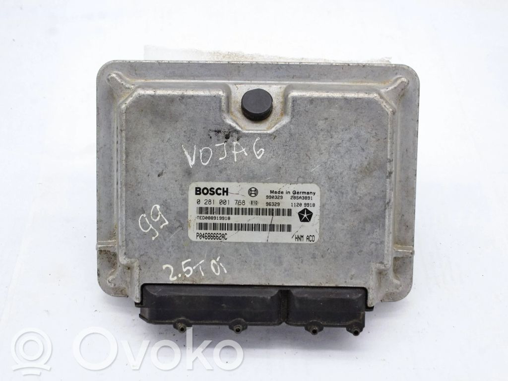Engine control unit/module   P04686662AC,0281001768