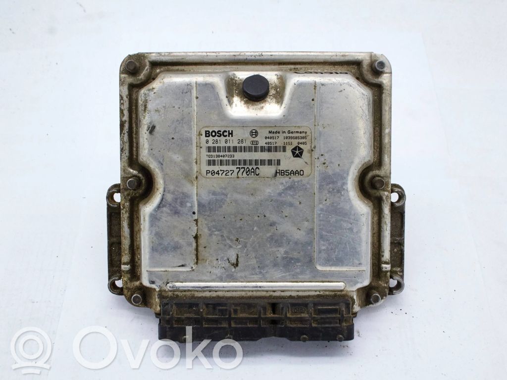 Engine control unit/module   P04727770AC,0281011281