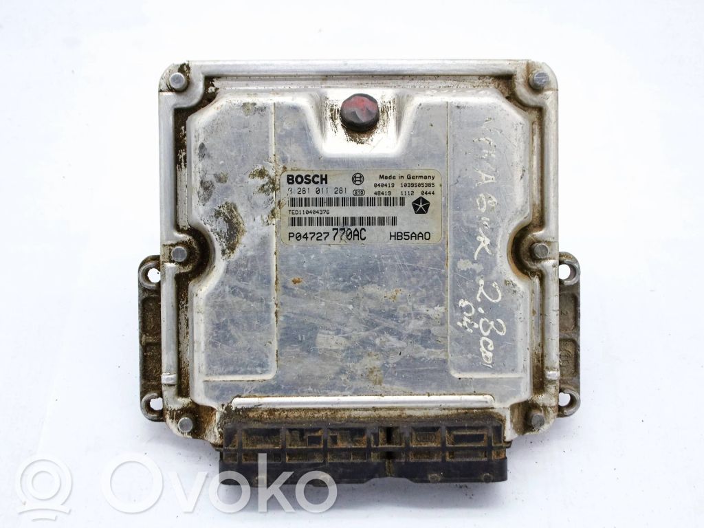 Engine control unit/module   P04727770AC,0281011281