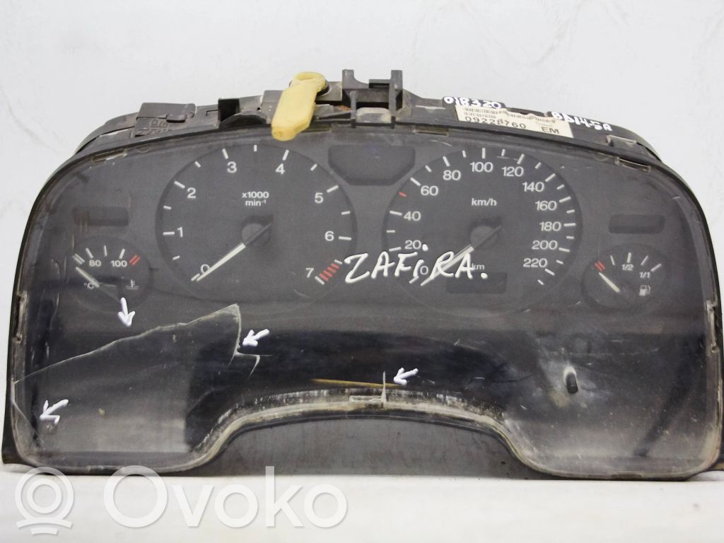 Opel Zafira A Velocímetro (tablero de instrumentos) 