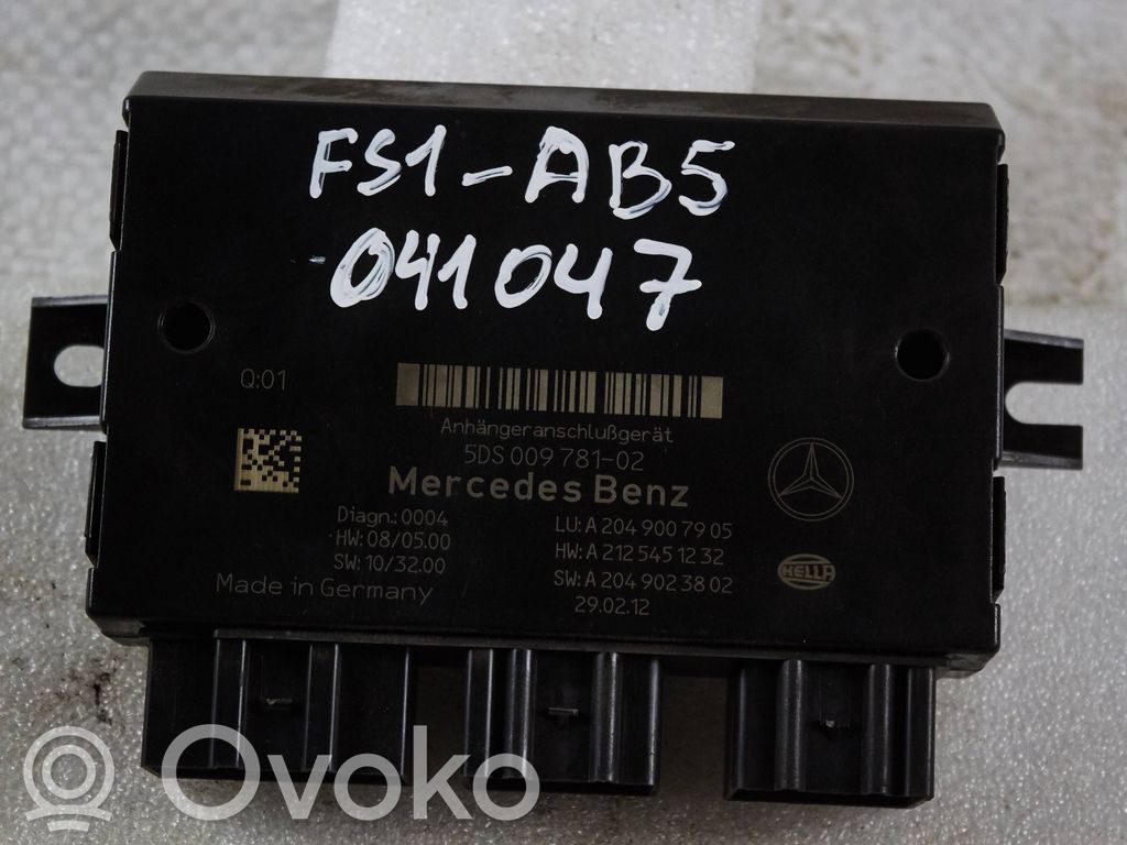 Mercedes-Benz C W204 Sterownik / Moduł haka holowniczego 