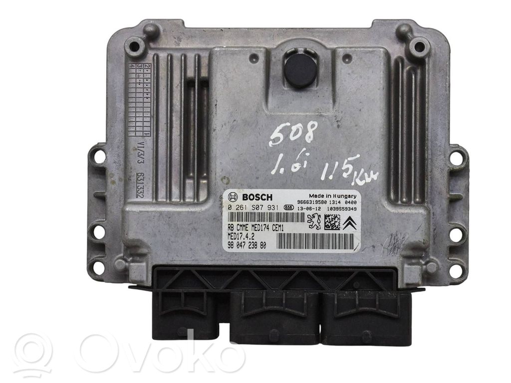 Engine control unit/module   9804723880,0261S07931,9666319580