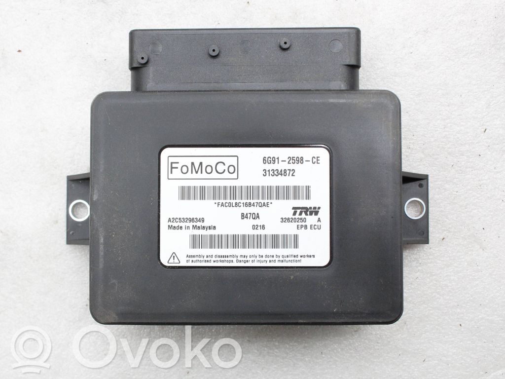 Volvo V60 Modul de control frână de mână 