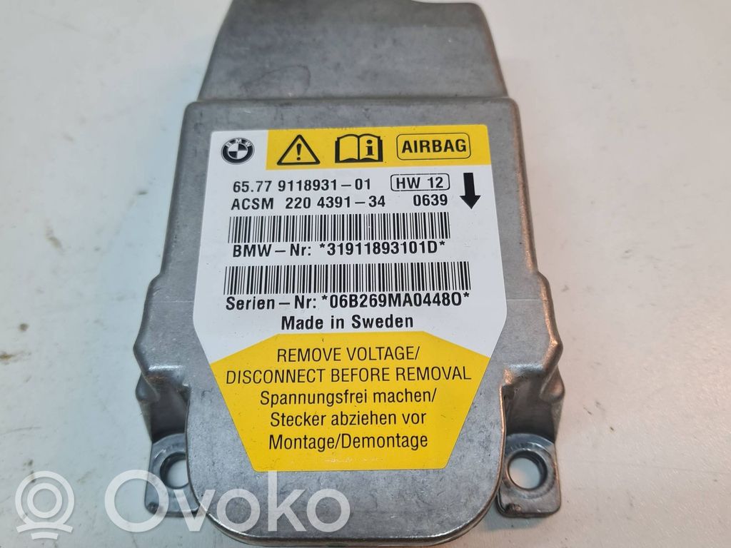 Turvatyynyn ohjainlaite/moduuli   9118931,06B26S1MA04480,220439134,31911893101D