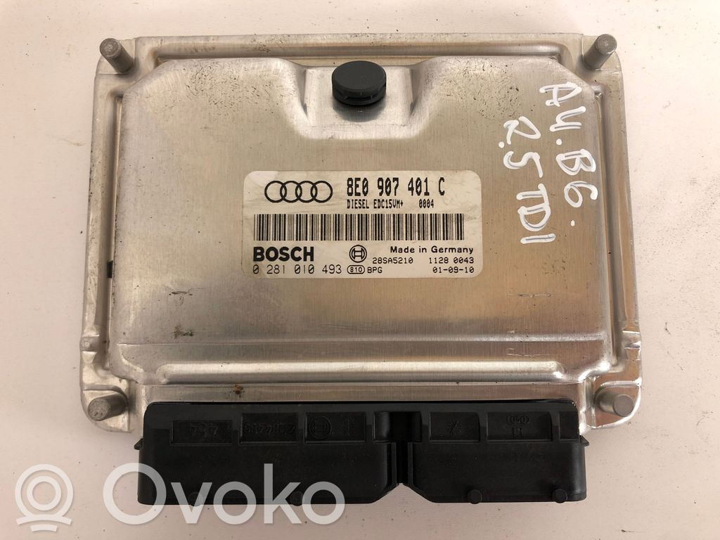 Engine control unit/module   8E0907401C,0281010493