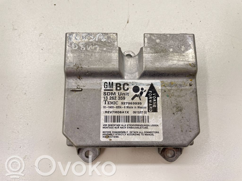 Opel Corsa D Airbag control unit/module 