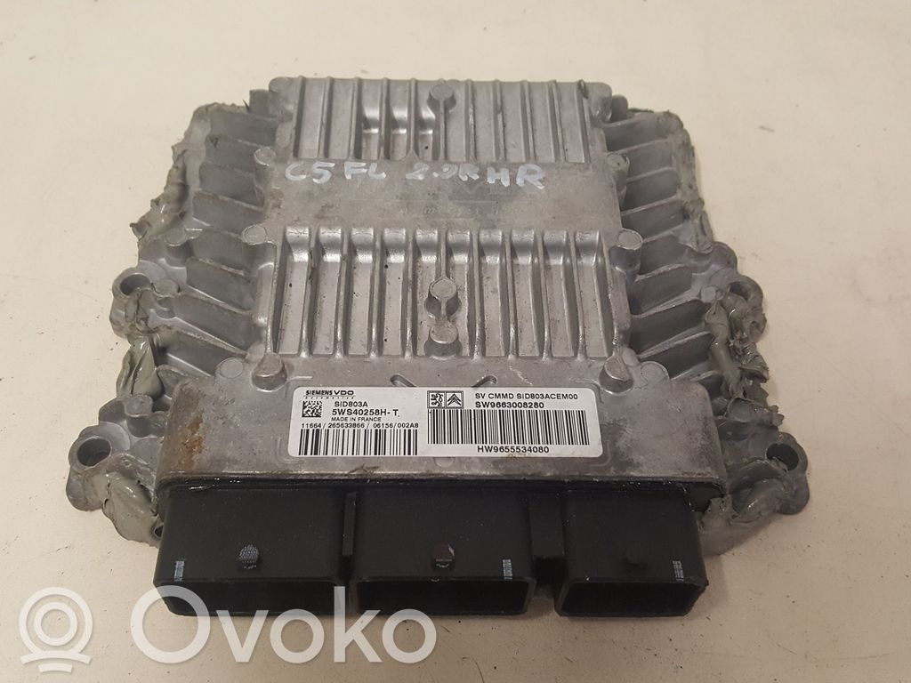 Engine control unit/module   9655534080,9663008280,5WS4058HT