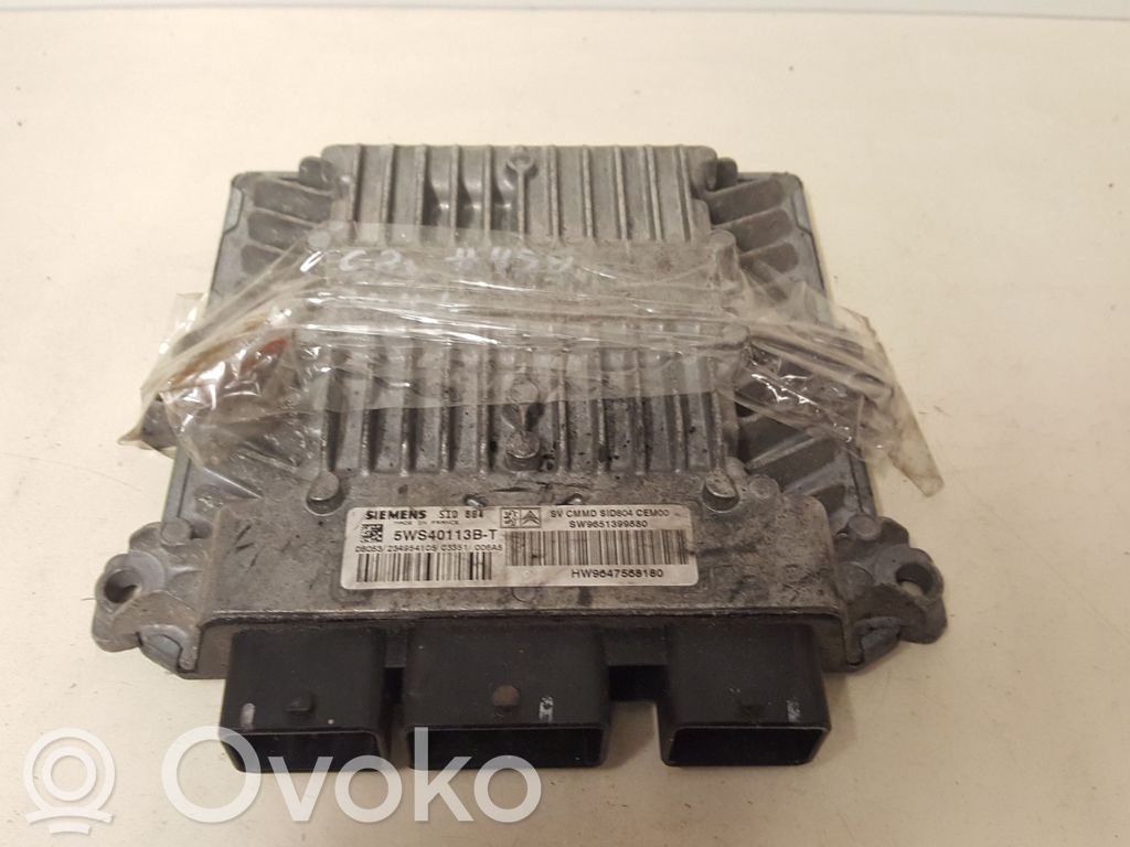 Engine control unit/module   9647568180,9651399880,5WS40113BT,SID804