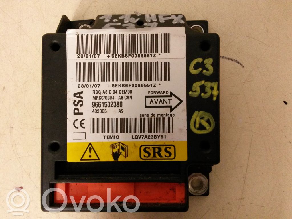 Citroen C3 Airbag control unit/module 