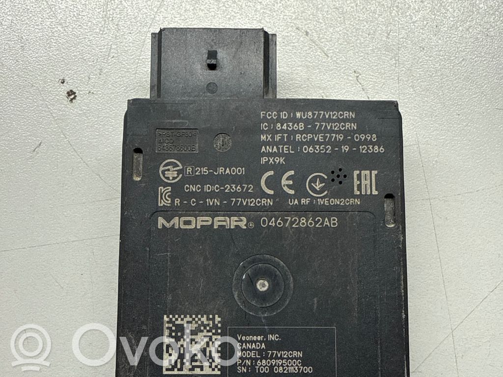 Módulo de control de punto muerto   04672862AB