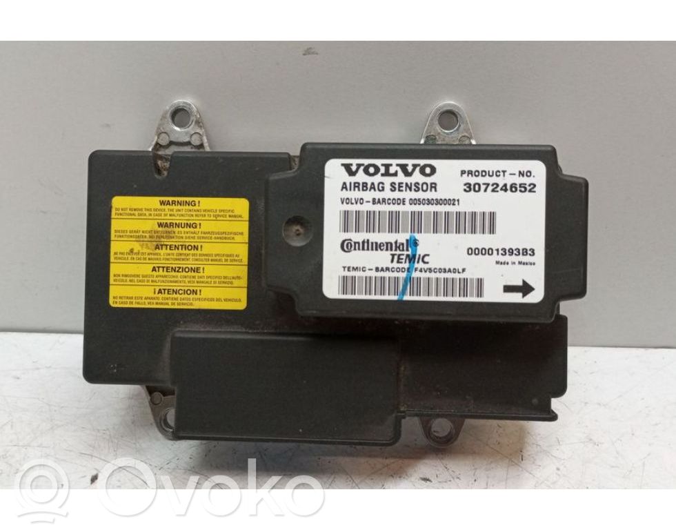 Sterownik / Moduł Airbag   30724652,00001393B3,005030300021