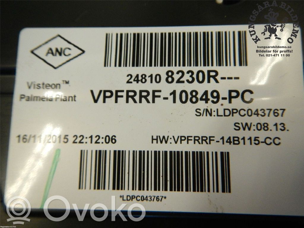 Renault Captur Vitezometru (grup de instrumente) 