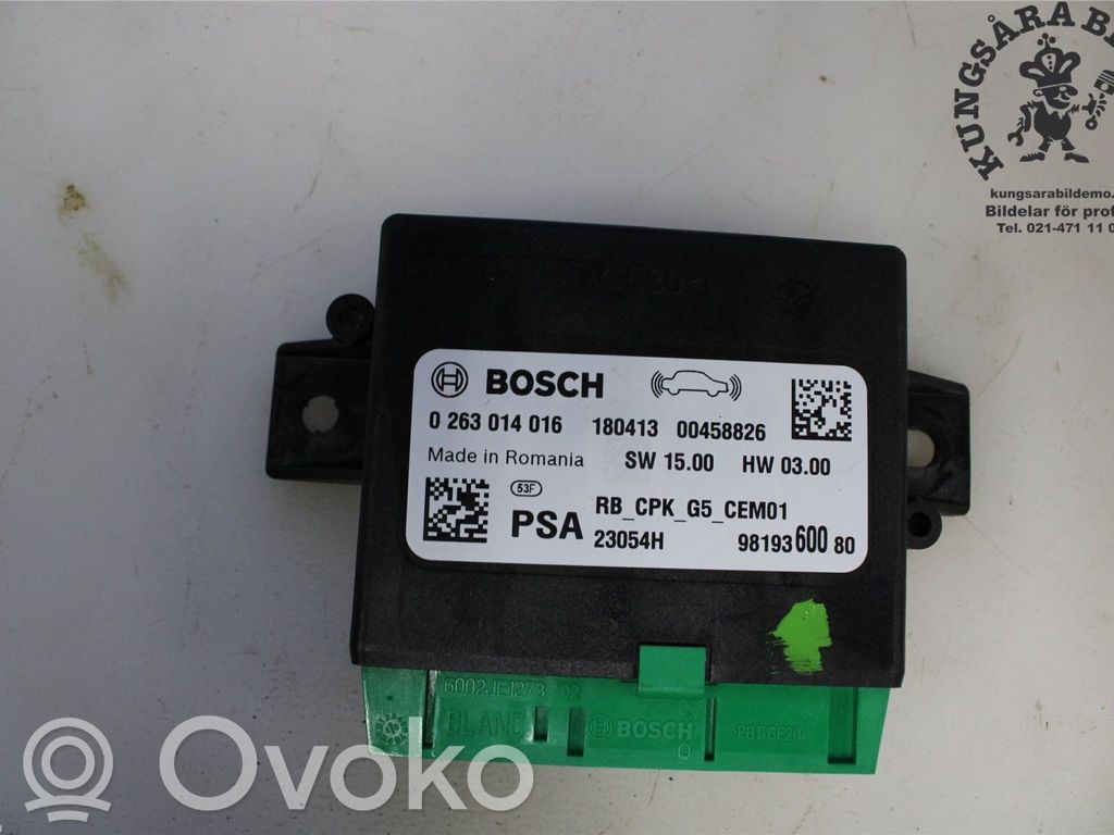 Peugeot 3008 II Unitate/modul de comandă parcare PDC 