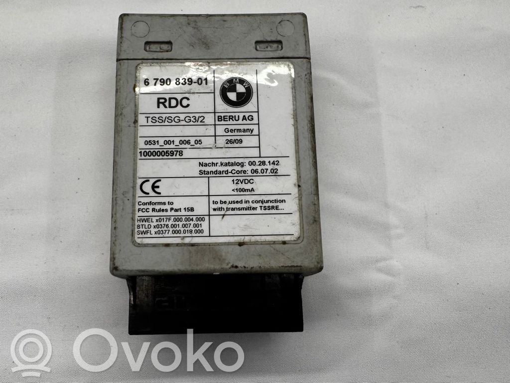 BMW 7 F01 F02 F03 F04 Sterownik / Moduł kontroli ciśnienia w oponach 