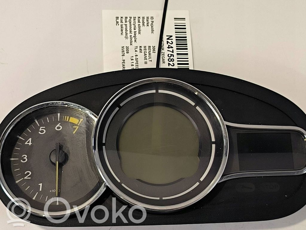 Renault Megane III Speedometer (instrument cluster) 