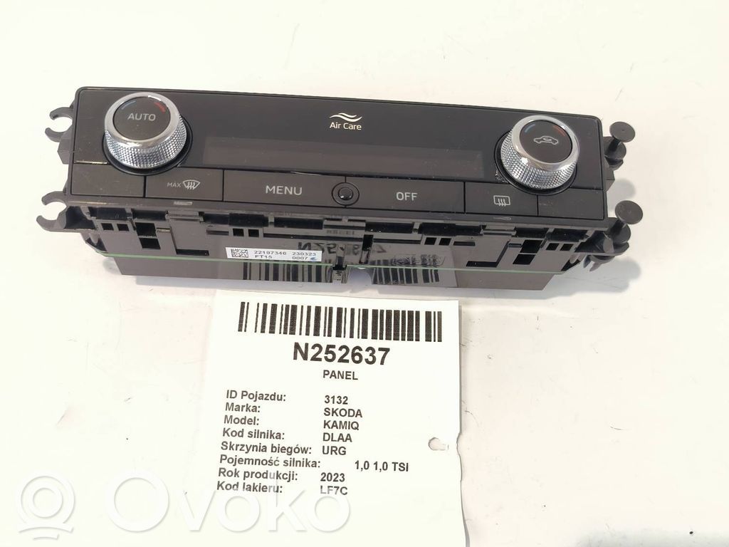 Skoda Kamiq Climate control/heater control trim 