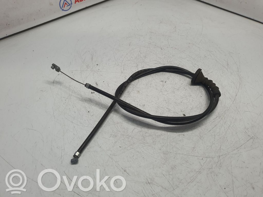 BMW 5 E60 E61 Système poignée, câble pour serrure de capot 