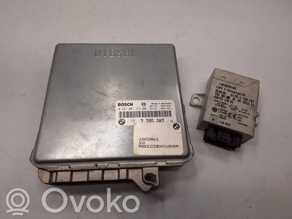 BMW 5 E39 Komputer / Sterownik ECU i komplet kluczy 