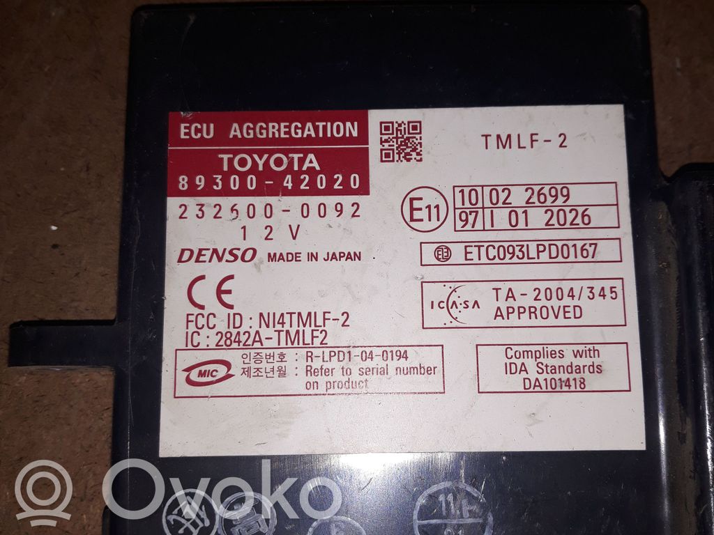 Toyota RAV 4 (XA30) Other control units/modules 