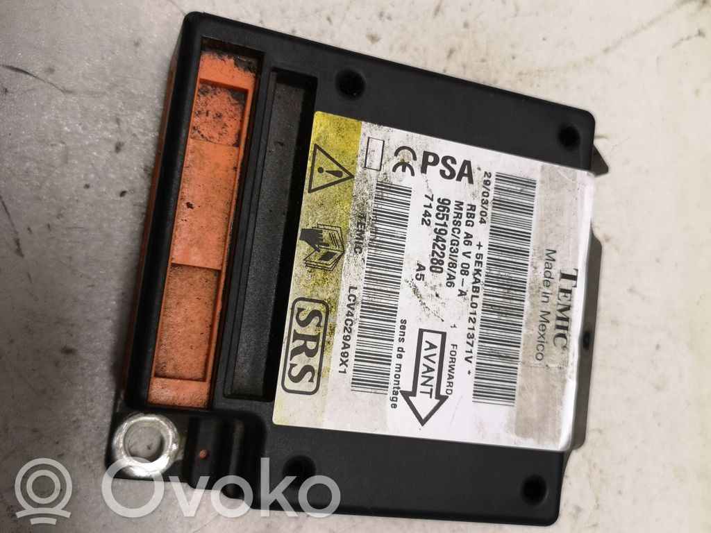Airbag control unit/module   9651942280,5EKABL0121371V,LCV4C29A9X1