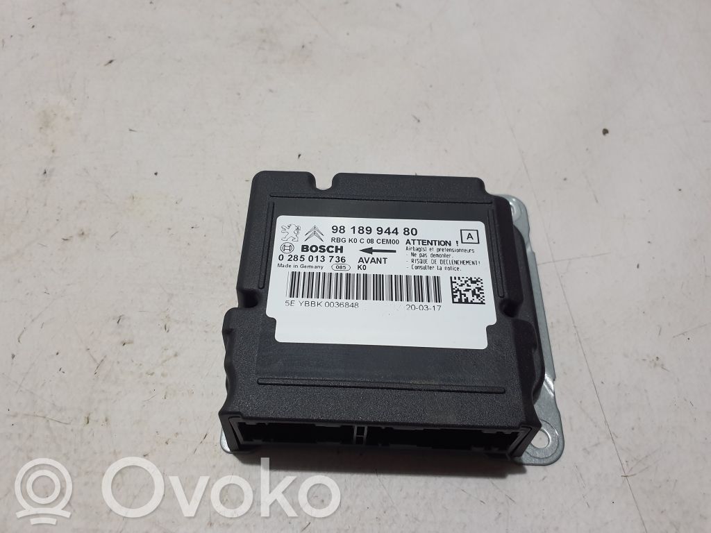 Toyota Proace Airbag control unit/module 