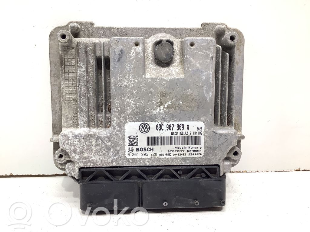 Engine control unit/module   03C907309A,0261S05728