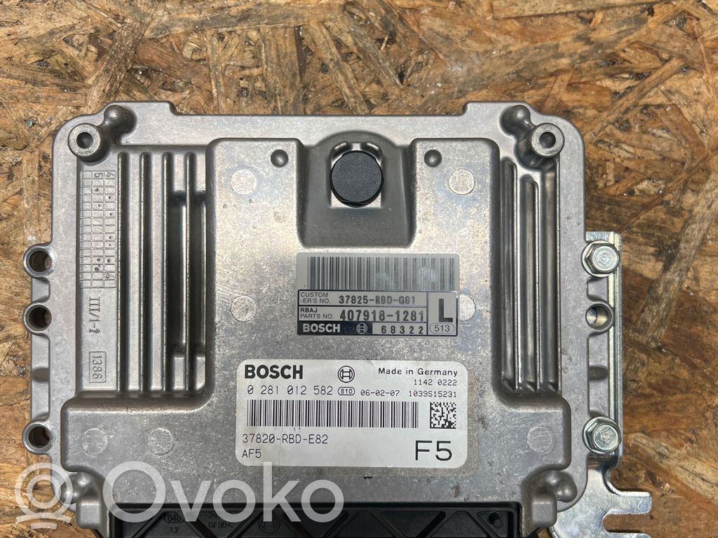 Engine control unit/module   0281012582,37820RBDE82,4079181281
