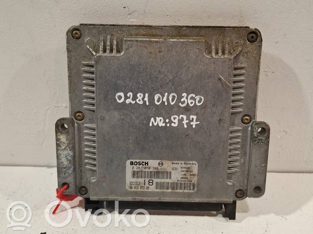 Engine control unit/module   0281010360,9636321680,9641607280