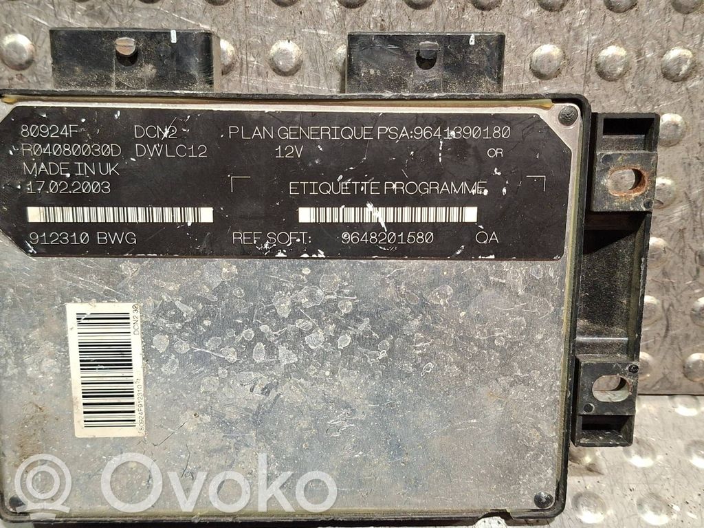 Peugeot 206 Engine control unit/module 