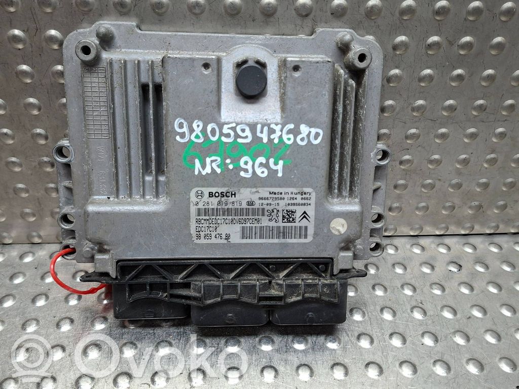 Engine control unit/module   S26282964,9666729580,9805947680,0281019819