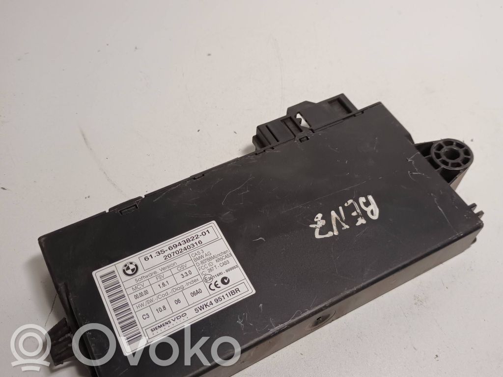 BMW 5 E60 E61 Unidad de control/módulo del CAS 