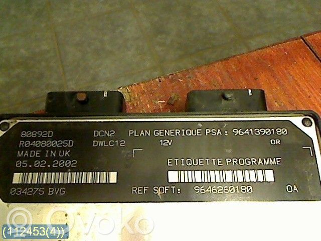 Citroen Berlingo Injection control unit/module 