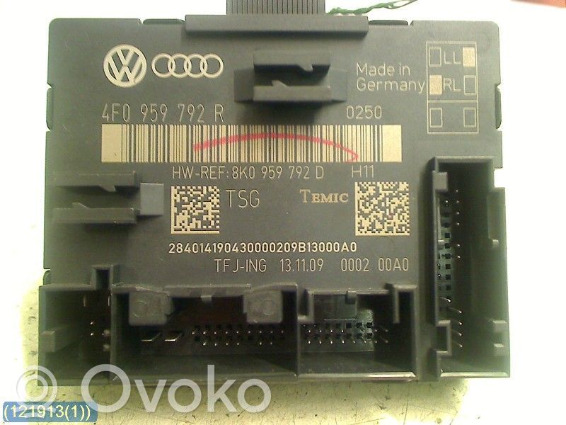 Unité de commande module de porte   4F0959792R,TEMIC