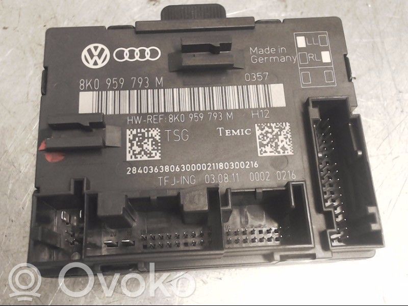 Unité de commande module de porte   8K0959793M,TEMIC,8K0959793M