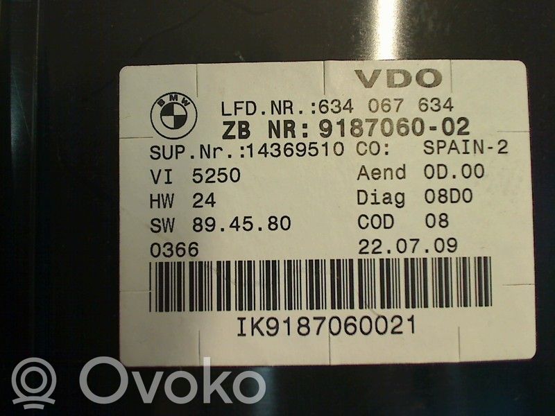 Speedometer (instrument cluster)   62109316127,A2C53321834,9187060