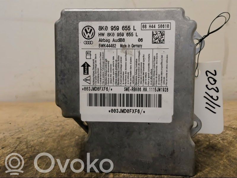 Unidad de control/módulo del Airbag   8K0959655L,5WK44482,8K0959655L