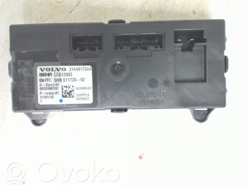 Volvo XC90 Unitate control aer condiționat/încălzire 