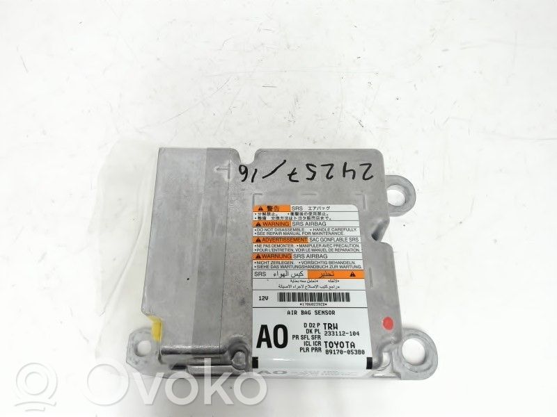 Toyota Avensis T270 Unitate/modul de comandă airbaguri 