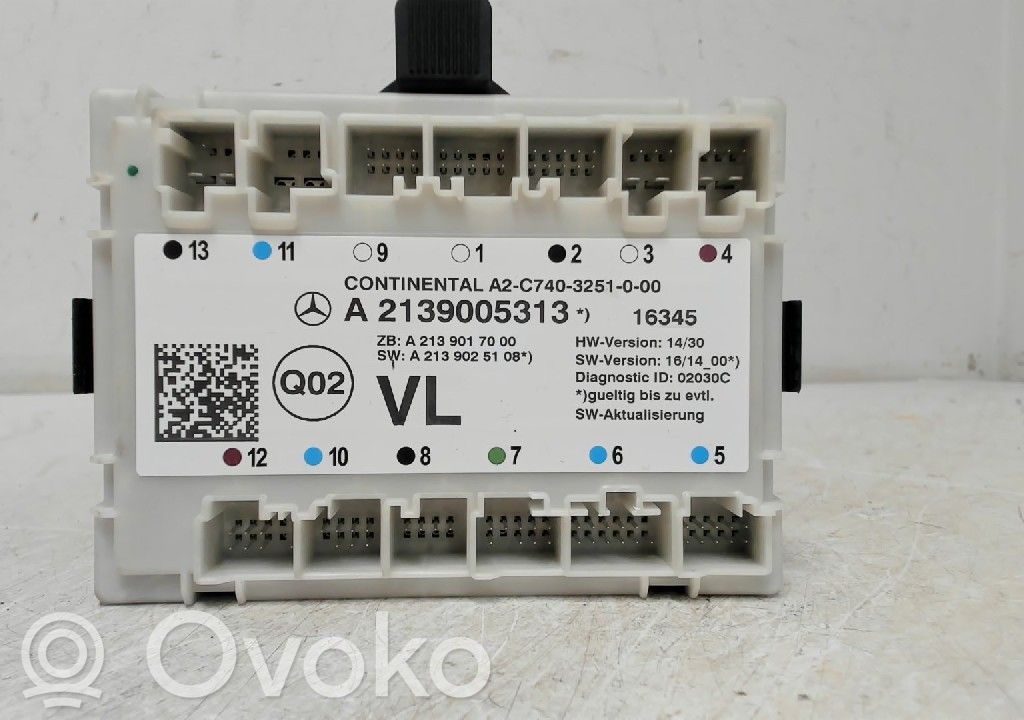 Unité de commande module de porte   A2139005313,A2C7403251000,A2139005313