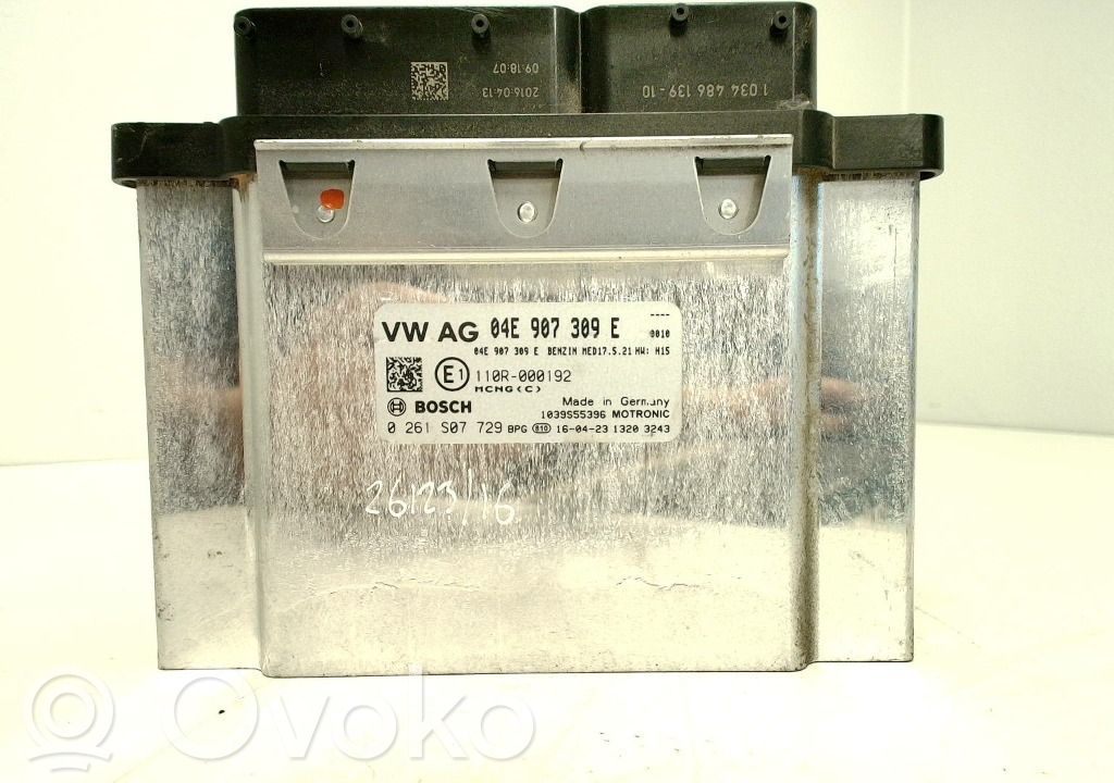 Unidad de control/módulo de la inyección   04E906016N,0261S07729,04E907309E