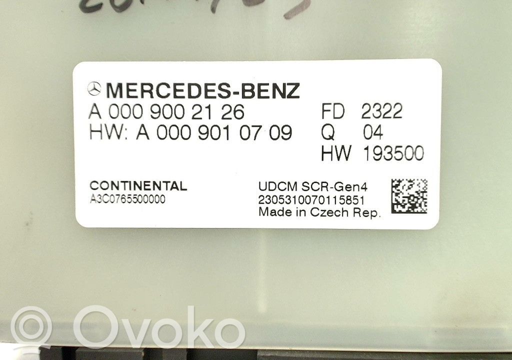 Mercedes-Benz Sprinter W907 W910 Sterownik / Moduł spalin 
